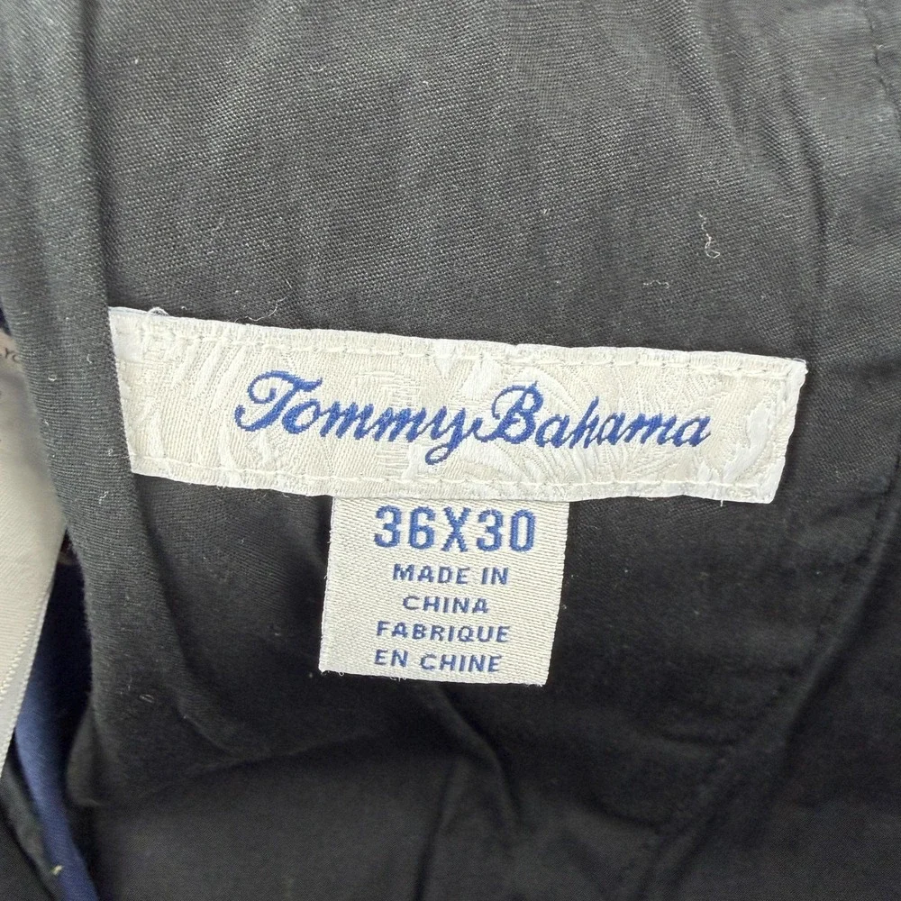 Tommy Bahama Chino Pants Mens 36x30 Blue Regular Fit Stretch‎ Cotton Lyocell